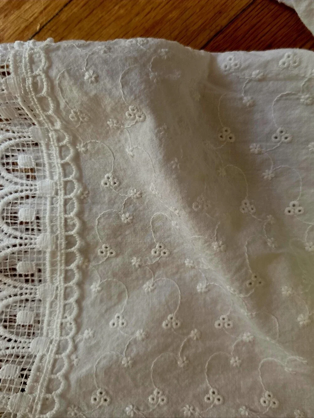 NorthStyle White Eyelet Peplum Blouse
